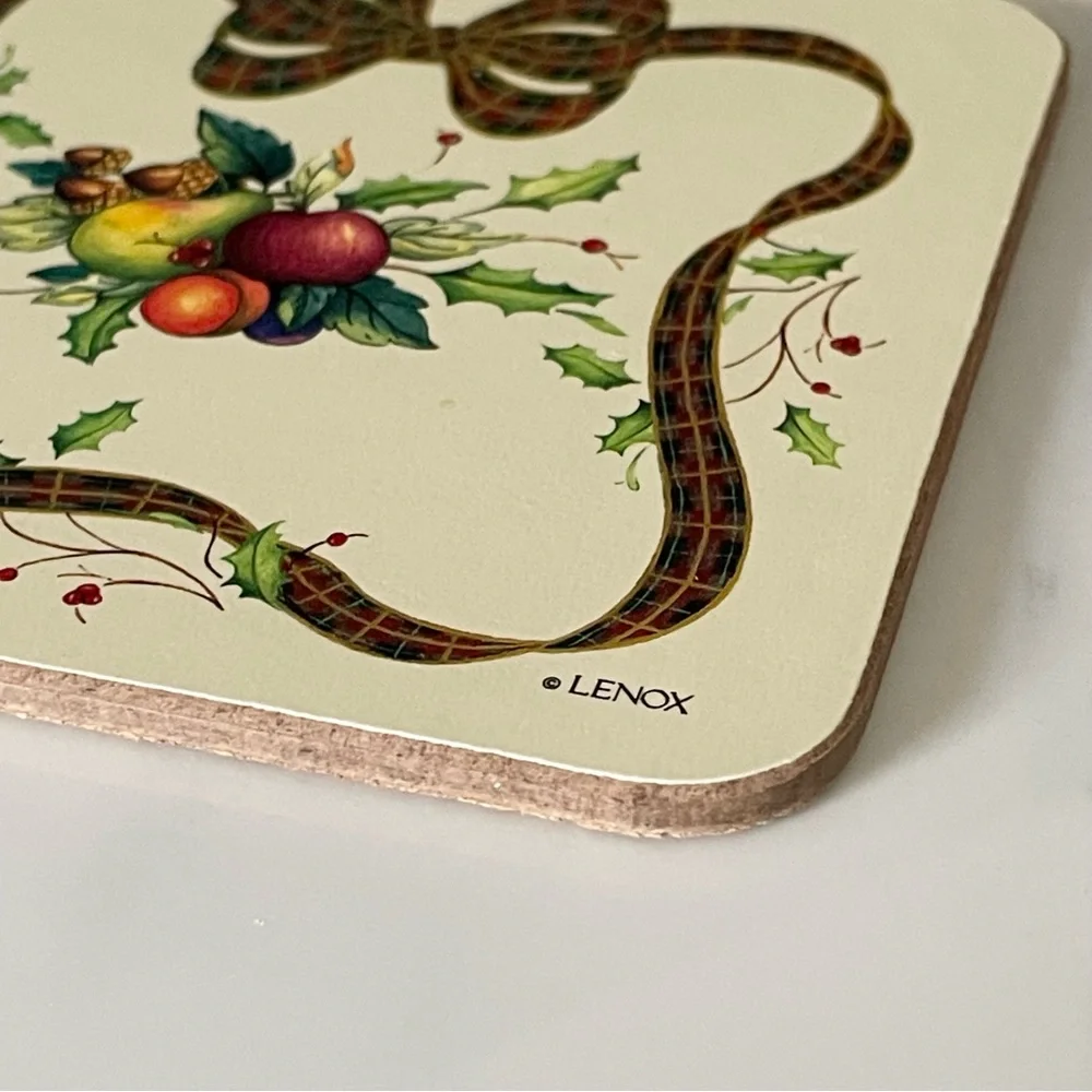 SET of 8 Holiday Nouveau Coasters by Lenox